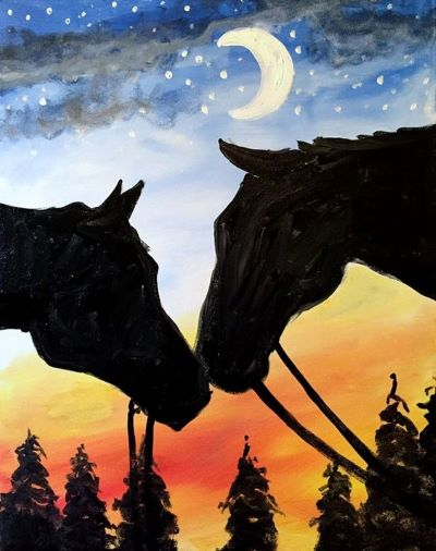 Sunset Silhouette Paint n' Sip